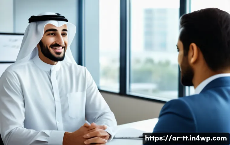 동기부여를 위한 긍정적인 피드백 기법 - A warm and professional Middle Eastern office setting where a diverse team of Arab colleagues engage...