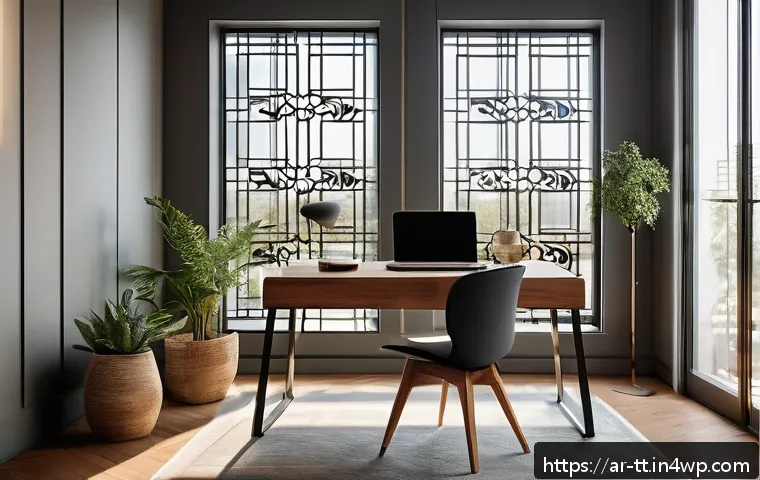 전문가들이 제안하는 동기부여 전략 - A modern, well-lit home office setup designed for productivity and focus, featuring a neat wooden de...